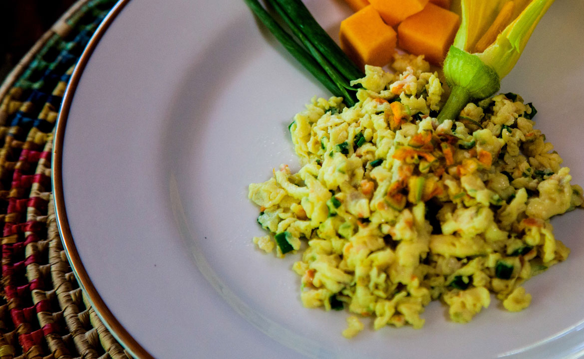 Flor de Abóbora com Ovo