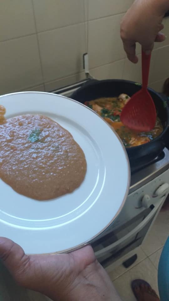 Moqueca de Peixe com Pirao de Banana da Terra